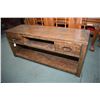 Image 1 : Modern two drawer 26" high console table, ideal for a flat screen television, 60" wide and 19" deep