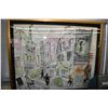 Image 1 : Large gilt framed appears to be watercolour/ gouache painting titled "Rue du Dominique Paris, 38" X 