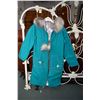 Image 1 : Ladies Inuit style wool parka with hand embroidered detailing and fur collar, appears to be a size m