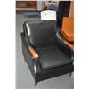 Image 2 : Retro full sized sofa/ hide-a-bed with matching side chair, each with spindle legs and straight line