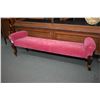 Image 1 : Victoria pink velvet upholstered bed end bench with porcelain castor, 62" long