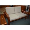Image 2 : Mid century modern teak framed two seater love seat and matching parlour chair