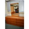 Image 2 : Danish made mid century modern queen sized teak bed with built in single drawer side tables and unde