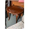 Image 2 : Solid cherry coffee table and round side table with cabriole feet made by Gibbard