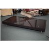Image 1 : Modern low coffee table with lacquered style finish, 35" X 63"