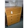 Image 1 : Five drawer 1950's oak highboy
