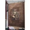 Image 1 : Belgian wool blend carpet made Mistral in sculpted design with brown background and cream highlights