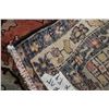Image 3 : 100% handmade Tafresh area carpet with center medallion, stylized floral design and red background, 