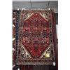 Image 1 : 100% handmade wool carpet Hamdan with overall geometric design and highlights of red, cream, orange 