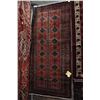 Image 1 : 100% handmade wool carpet Baluchi with overall geometric design, red background and multiple borders