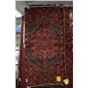 Image 1 : 100% handmade wool carpet Zanjan with red background, overall floral design with highlights of blue,