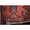 Image 2 : 100% handmade wool carpet Zanjan with red background, overall floral design with highlights of blue,