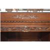 Image 8 : Exquisite elephant motif heavily carved double pedestal desk, features deeply carved top along with