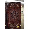 Image 1 : 100% handmade wool carpet Zanjan with center medallion, brown background and highlights of blue, cre