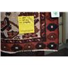 Image 2 : 100% handmade wool carpet Zanjan with center medallion, brown background and highlights of blue, cre