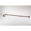 Image 1 : Antique bent wood cane with silver collar and handle accent dated July 19, 1902