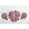 Image 1 : Vintage signed Sherman pink brooch and matching earrings