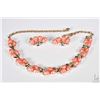 Image 1 : Vintage gold tone BSK ( Benny, Steinberg, Slovit and Kaslo) necklace and matching earrings set with 