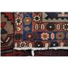 Image 2 : 100% handmade wool carpet runner with quadruple medallion, blue background and highlights of red, gr