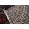 Image 3 : 100% handmade Abadeh throw carpet with center medallion, red background, blue, tan, orange highlight