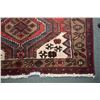 Image 2 : 100% handmade wool Zanjan throw rug with triple medallion, red background and highlights of green, b