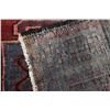 Image 3 : 100% handmade wool Zanjan throw rug with triple medallion, red background, highlights of blue, tan, 