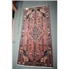 Image 1 : 100% handmade Saveh wool area carpet with red background, highlights of blue, cream, sage etc. 42" X
