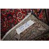 Image 3 : 100% handmade wool carpet Hamdan with center medallion, red background and geometric floral, highlig