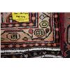 Image 2 : 100% handmade wool carpet runner Zanjan with double medallion, red background and highlights of crea