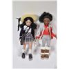 Image 1 : Two 11" Denis Bastien dolls including School Days Leeann and Leneda in Winter Wonderland outfit