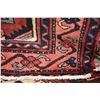 Image 2 : 100% handmade wool carpet runner Savah with triple medallion, red background and highlights of blues