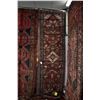 Image 1 : 100% handmade wool carpet runner Hamdan with center medallion, brick background and highlights of bl