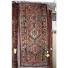 Image 1 : 100% handmade wool carpet Sarab with triple medallion, soft red background and highlights of green, 