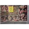 Image 2 : 100% handmade wool carpet Hamdan with floral design, red background and highlights of gold, cream et