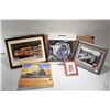 Image 1 : Selection of railway collectibles including puzzle, CP photograph, two framed prints, collector plaq