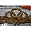 Image 2 : Antique gilt rope design over mantle mirror 64" in height and 65" wide. Note: This lot cannot be shi