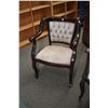 Image 1 : Mid 20th century button tufted open arm parlour chair