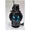 Image 2 : Vintage CNR signal lamp with two blue one amber and one red fresnel lenses, note has been electrifie
