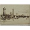 Image 2 : Three framed vintage etchings including "The Venetian Fruit Seller", "University College, Gower St. 