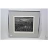 Image 1 : Two framed etchings including "The Apparition of the Army in the Heavens" and 1913 cathedral interio