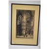 Image 2 : Two framed etchings including "The Apparition of the Army in the Heavens" and 1913 cathedral interio
