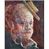 Image 2 : Framed acrylic on board painting of a clown portrait, no artist seen 4 1/2" X 3 1/2"