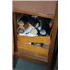 Image 2 : Antique oak cased floor standing Edison Amberola cylinder gramophone, needs works