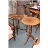 Image 1 : Two mid century occasional tables including one with center pedestal and matched grain top