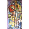Image 2 : Framed original acrylic on massonite abstract painting of two figures by South African artist Joe Ma