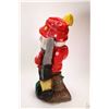 Image 2 : Painted concrete garden gnome 19" in height, note he is a hunter with binocular and a double barrel 