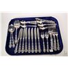 Image 1 : Selection of silver-plate flatware including eight each of dinner knives, dinner forks, dessert fork