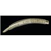Image 1 : ALASKAN WALRUS TUSK IVORY CRIBBAGE BOARD
