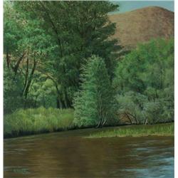 GOUACHE D. GAER LANDSCAPE