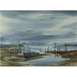WATERCOLOR ANTHONY TURPIN BOAT
